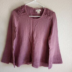 Style & Co womens long sleeve shirt purple